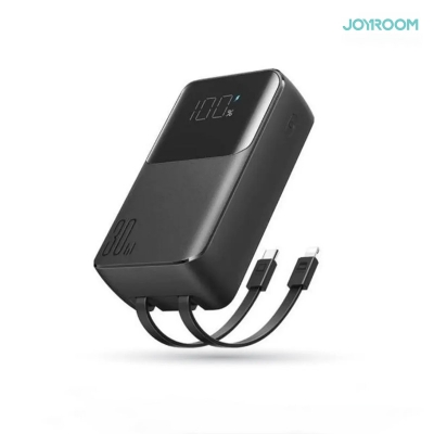 Picture of Joyroom JR-PBC06 30W 10000mAh Mini Power Bank with Dual Cables - Black