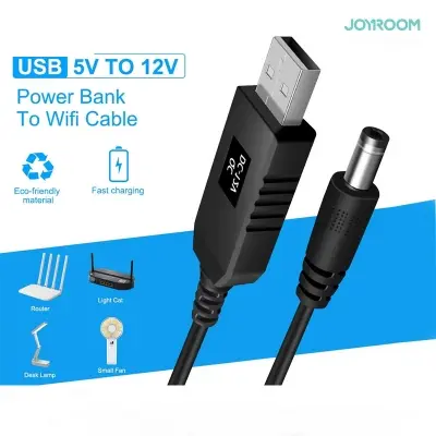 Picture of DC 5V to DC 9V/12V Powerbank to Router and Onu Step UP Module USB Converter Adapter Cable (2.1x5.5mm Plug)
