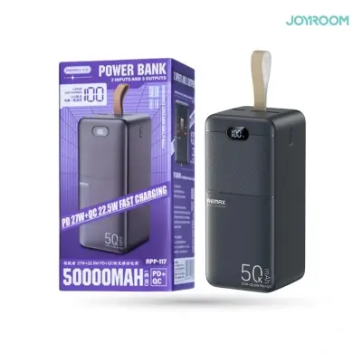 Picture of Remax RPP-117 Piloteer Series 50000mAh 27W Fast Charging (PD 27W+QC 22.5W) Power Bank - Black
