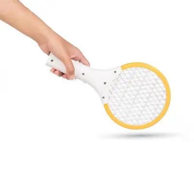 Picture of USB Car Mini Electric Mosquito Swatter Summer Mosquito Insect Racket Killer Rechargeable Handheld Bug Zapper For Bedroom & Outdoor With Powerfull LED Light