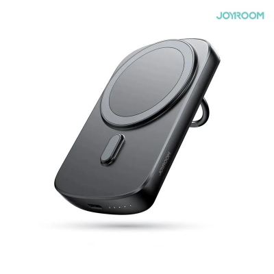 Picture of Joyroom JR-W030 20W 6000mAh Magnetic Wireless Slim Power Bank with Ring Holder- Black