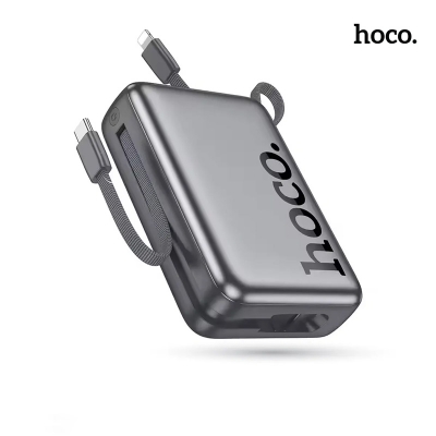 Picture of HOCO Q39 22.5W 20000mAh with Two Built-in Cables PD Fast Charging Power Bank for iPhone 16 Pro Max & others, Also Charge 4 Devices at Once