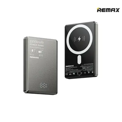 Picture of REMAX RPP-109 Vocard Pro Series Ultra Slim 20W PD Magnetic Wireless Metal Body 10000mAh Power Bank - Grey