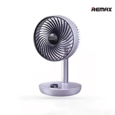Picture of Remax RS-ZF07 Retro Vintage Desktop 3600mAh Large Battary Rechargable Oscillating Head Fan - Purple