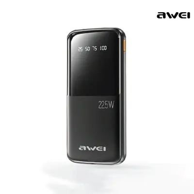 Picture of Awei P10K 10000mAh 22.5W PD Fast Charge Power Bank - Black