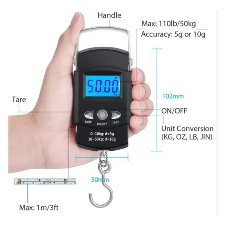 Picture of ডিজিটাল ওয়েট স্কেল ব্ল্যাক ৫০ কেজি সঠিক মাপ | MNK SHOP - Deep Black