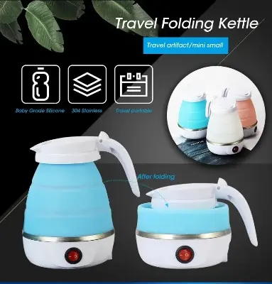 Picture of Portable Silicone Electric Kettle Lightweight Design for Easy Carry | MNK SHOP - Green