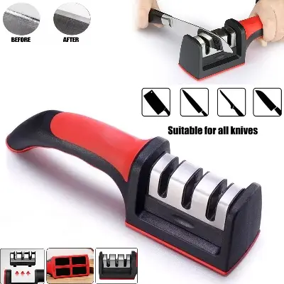 Picture of Tungsten Steel and Diamond Knife Sharpener 4 in 1 | MNK SHOP - Multicolor
