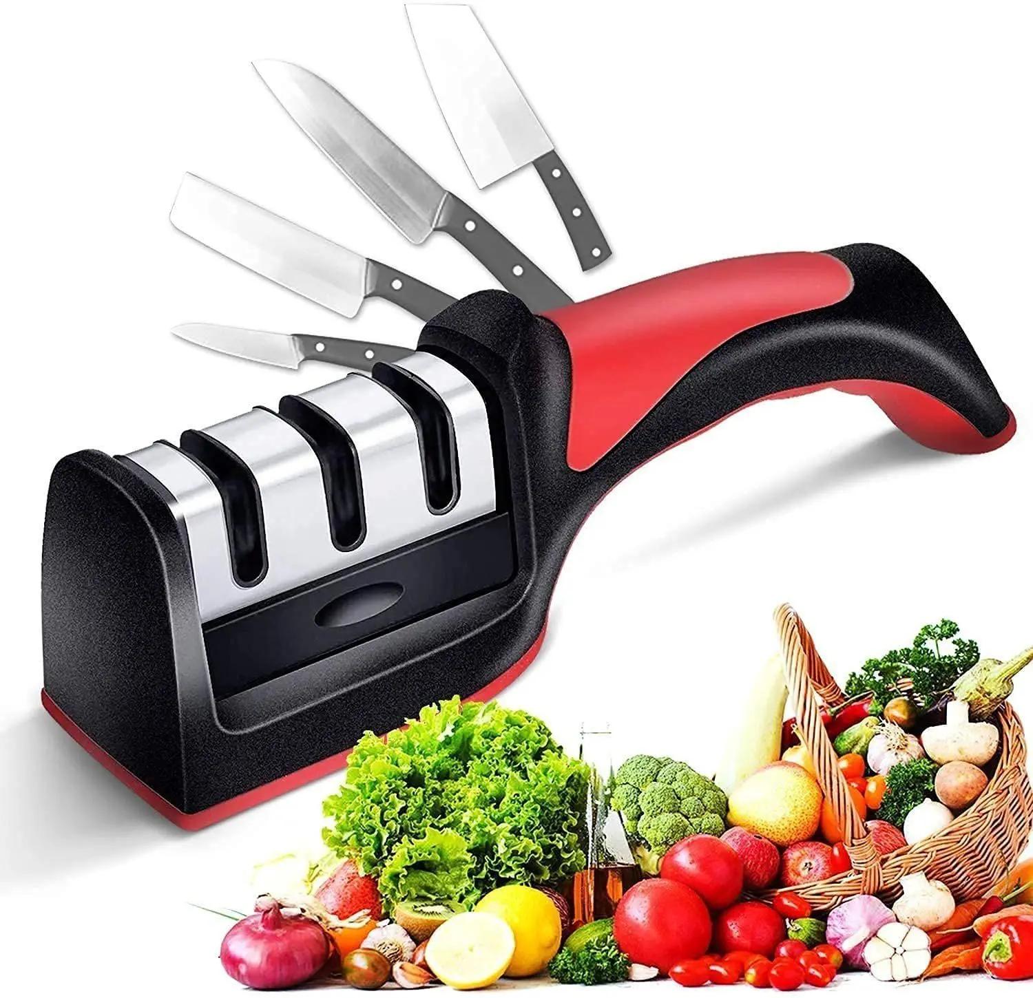 Picture of রান্নার ছুরি ধার করার হালকা ও নিরাপদ টুল | MNK SHOP - Red