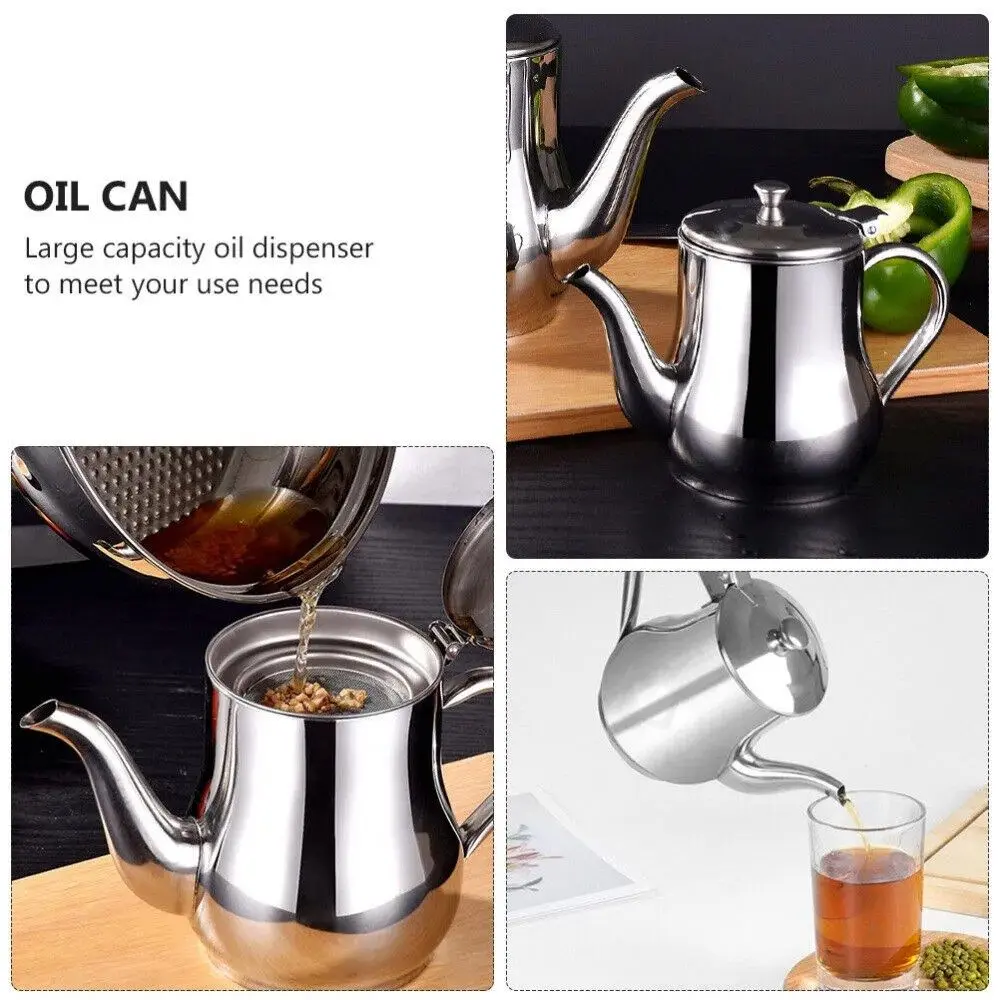 Picture of ২৪ সাইজ: বেভারেজ ও রান্নার তেলের জন্য টেকসই মাল্টি-পারপাস টি কেটল | MNK SHOP - Silver