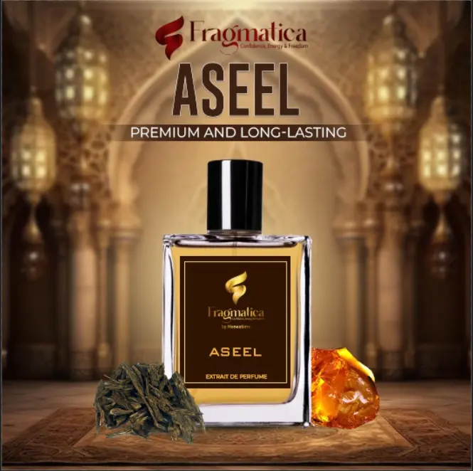 Picture of Fragmatica's "Assel" Premium Perfume Oil Atar BOLD Perfume of Strength, Power and Elegance. Oud, Sandal, Rose, Leather  and Somany (15ml)
