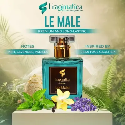Picture of Fragmatica's Legacy Le Male Very Long Lasting inspired by Jean Paul Gaultier a legend reborn. This premium scent elevates the classic, exuding undeniable charm and a timeless, seductive presence that resonates with the modern gentleman. (50mg)