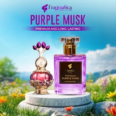 Picture of Honestime's Fragmatica: Premium Purple Musk – Featuring Deep Purple Musk, Sweet Berry Accents & Sensual Vanilla. A Seductive, Mysterious Aroma for Captivating Presence. Your Ultimate Night Scent EDP (6mg)
