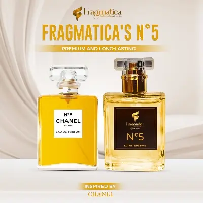 Picture of "N°5 Chanel" Fragmatica by Honestime: Timeless Quintessence - Inspired from Chanel EDP. Embrace Iconic Aldehydes, Elegant Jasmine, & Rich Sandalwood. Your Signature Scent for Unwavering Sophistication. Exclusively on Daraz! (Not Specified,50mg)