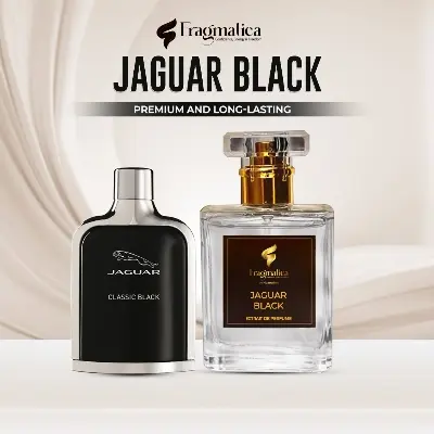 Picture of "Jaguar Black" Fragmatica by Honestime: Night Stride - Inspired EDP. Embrace Crisp Green Apple, Spicy Cardamom, & Deep Cedarwood. Your Bold, Elegant & Magnetic Scent. (6mg)