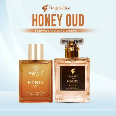 Picture of Fragmatica's Luxurious "The Honey Oud"  Extrait De Parfum. Discover Sweet Honey, Resinous Oud, & Spicy Cinnamon. A Luxurious, Mysterious & Captivating Aroma. Exclusively from Honestime! (50mg)