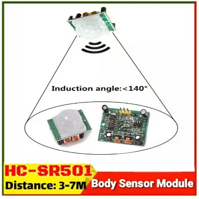 Picture of HC-SR501 PIR Motion Sensor IR Sensor Body Module Infrared for Arduino Green