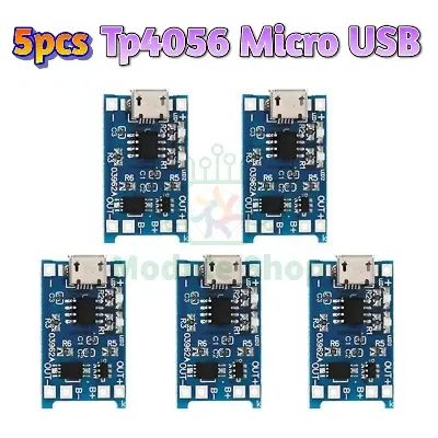 Picture of 5pcs TP4056 Lithium Battery Charging Board with Battery Protection 5V 1A Micro USB Charging Port - Couture - High-end 