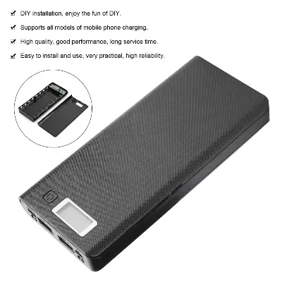 Picture of DIY Battery Charger Box for 8x18650 Power Bank Casing with Digital LCD Display Circuit 5V 2A 2xUSB Output 2xCharging Port Random Color