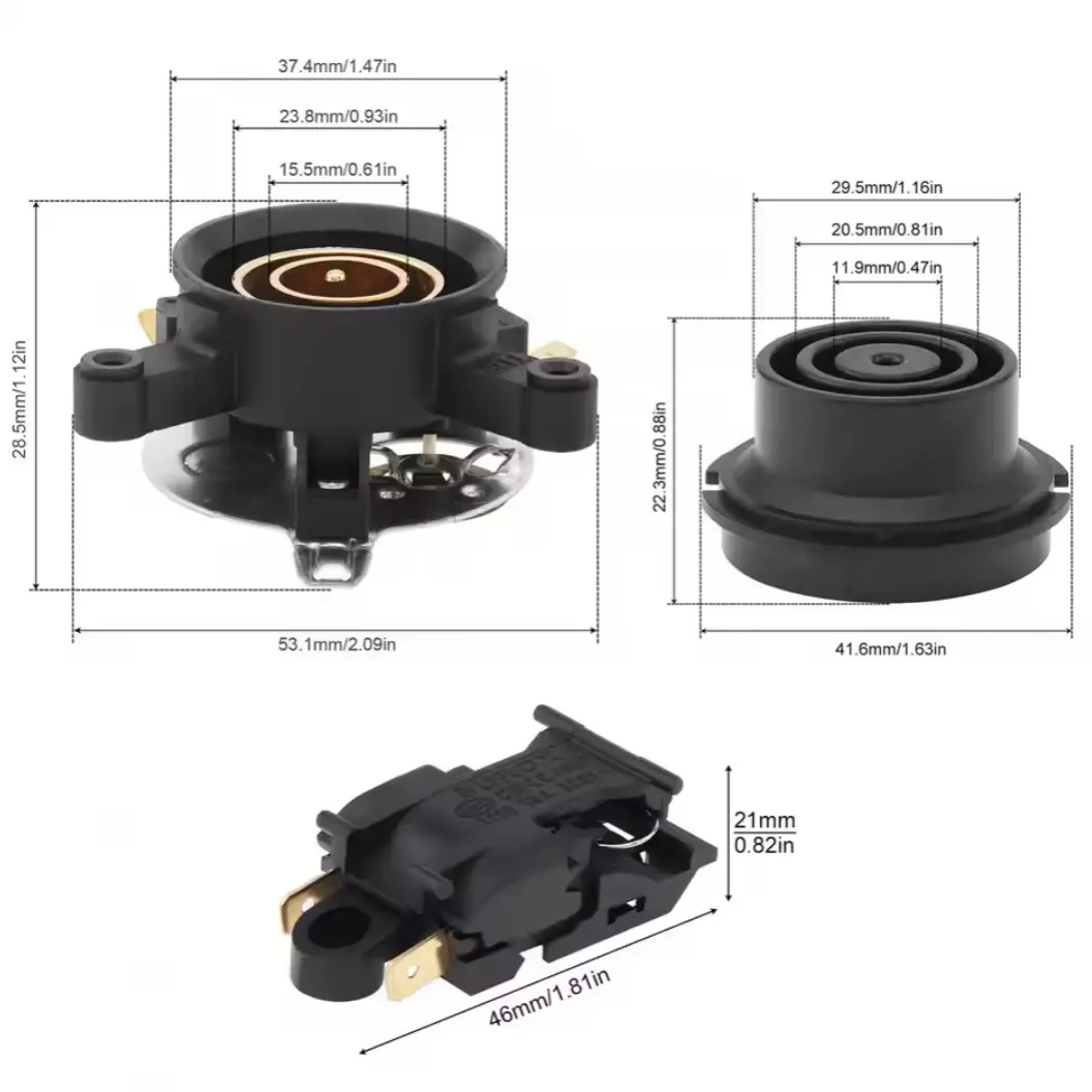 Picture of 3pcs/set Electric Kettle Accessories Base Thermostat Temperature Switch Connector Coupler Socket Household Acessories 