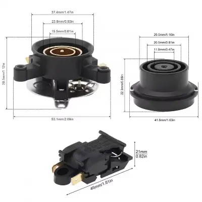 Picture of 3pcs/set Electric Kettle Accessories Base Thermostat Temperature Switch Connector Coupler Socket Household Acessories 