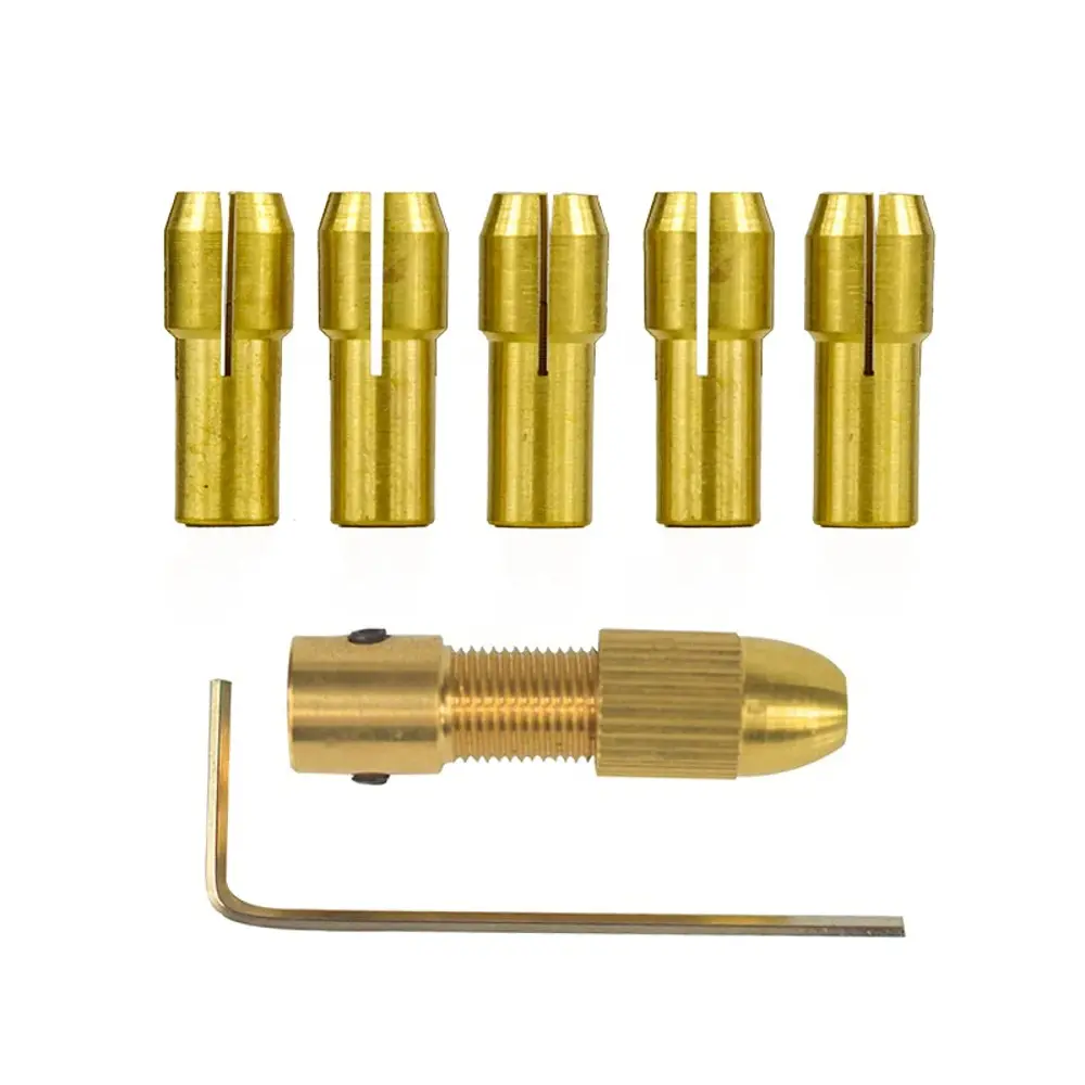 Picture of 3.17mm Small Electric Drill Bit Collet Micro Twist Drill Chuck Set 0.5-3.0mm Make for Electric Drill Machine using 12V 6V DC Motor 3.17mm Shaft Rotor Gold