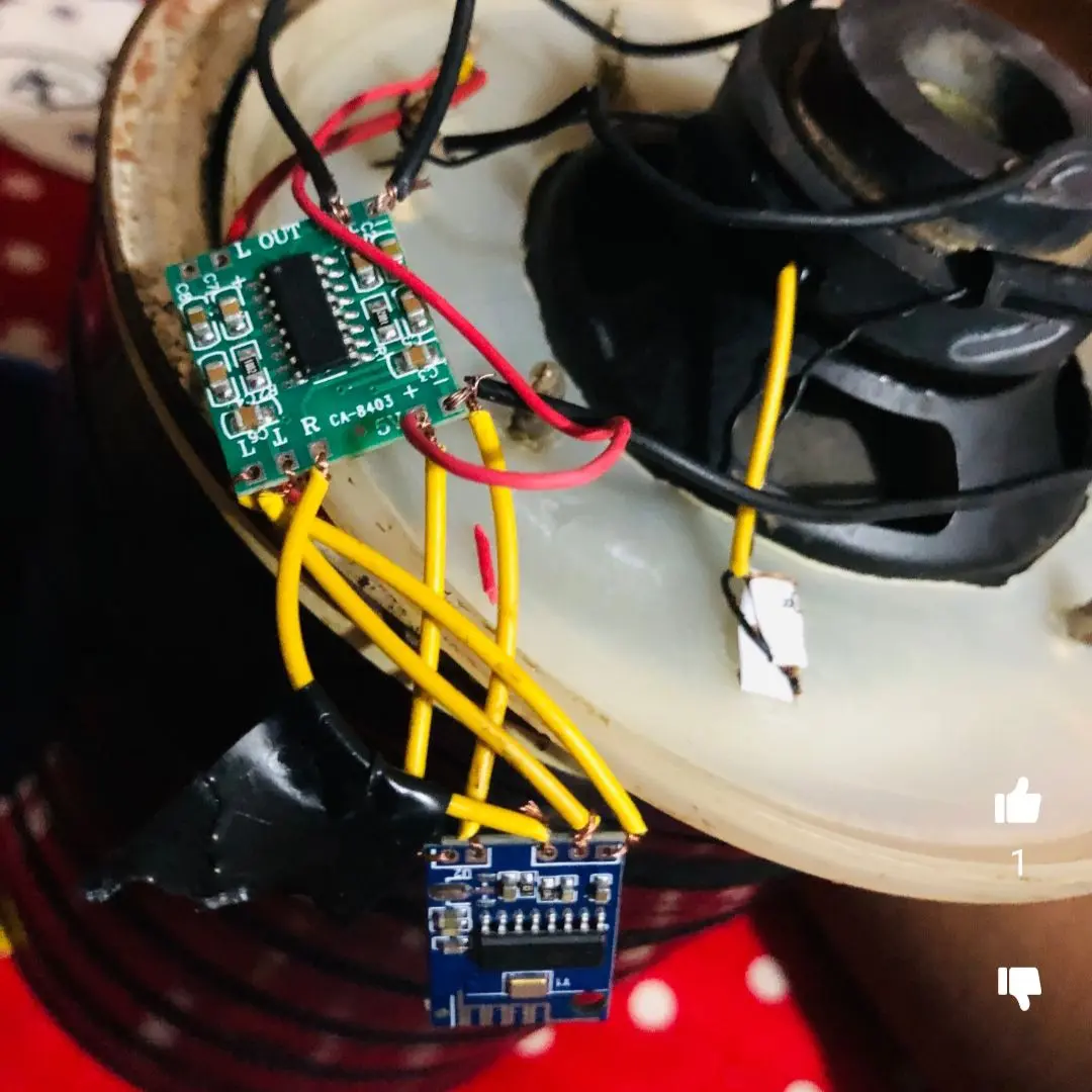 Picture of PAM8403 + Bluetooth Receiver Combo 3W Stereo Bluetooth Amplifier Digital Audio Amplifier Class D Need 5V 2~5A Supply Amplifier Board Green