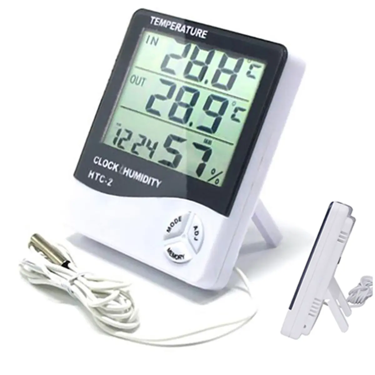 Picture of HTC-2 LCD Digital Room Temperature Meter Humidity Meter Clock replace HTC-1 HTC-2A Hygrometer HTC-2