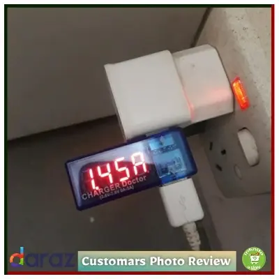 Picture of USB Volt Amp USB Output Can Measure USB Mobile Tabs Charging / Load Volt and Current RED Display 