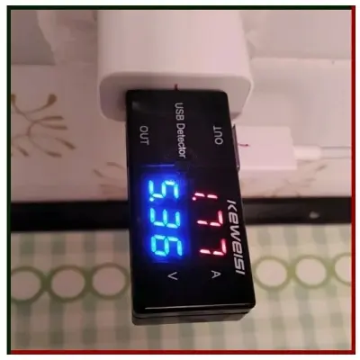 Picture of Dual USB Power Current Voltage Meter Tester Portable Mini Current and Voltmeter Detector Charger Doctor USB Doctor Black