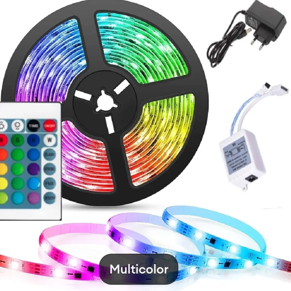 Picture of RGB Led Strip Light 2835 DC12V 60Leds/M Flexible Lighting Ribbon Tape Lamp White/Warm White/Blue Strip Home Decoration 5 meter 300Leds waterproof Red