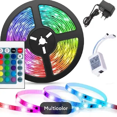 Picture of RGB Led Strip Light 2835 DC12V 60Leds/M Flexible Lighting Ribbon Tape Lamp White/Warm White/Blue Strip Home Decoration 5 meter 300Leds waterproof Red