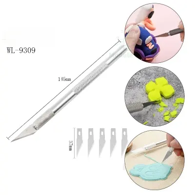 Picture of WLXY Scalpel Knife Film Tools Paper Cutter PCB Carving Knife with 5pcs Sculpting Knife Blade 
