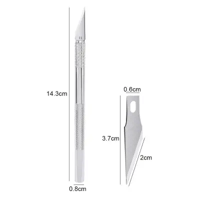 Picture of WLXY Scalpel Knife Film Tools Paper Cutter PCB Carving Knife with 5pcs Sculpting Knife Blade 