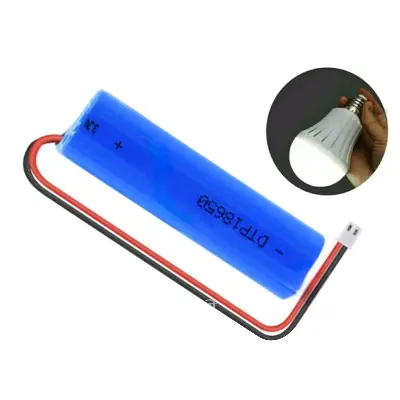 Picture of 3.7V Rechargeable Battery AC DC Lamp Backup Battery using Power Bank Toys Mp3 Player etc 