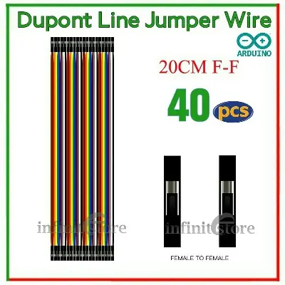 Picture of Jumper Wire Dupont line 20cm female to female 40 pcs Dupont cable for Arduino DIY Project Kit Red
