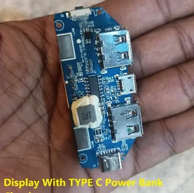 Picture of Digital Power Bank Circuit LED Display 2 USB Output 5V 2A Micro USB Type C Charging Black