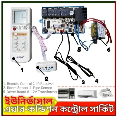Picture of Universal Air conditioner Control System universal air-condition controlling Black