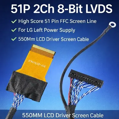 Picture of LVDS FFC FPC 2ch 8 bit 51 pin for Sony LG Samsung 40 inch to 51 inch Panel 