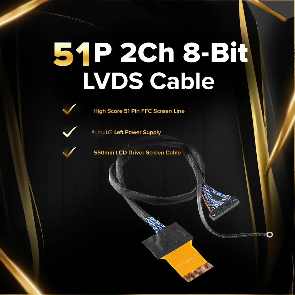 Picture of LVDS FFC FPC 2ch 8 bit 51 pin for Sony LG Samsung 40 inch to 51 inch Panel 