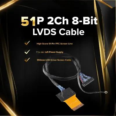 Picture of LVDS FFC FPC 2ch 8 bit 51 pin for Sony LG Samsung 40 inch to 51 inch Panel 
