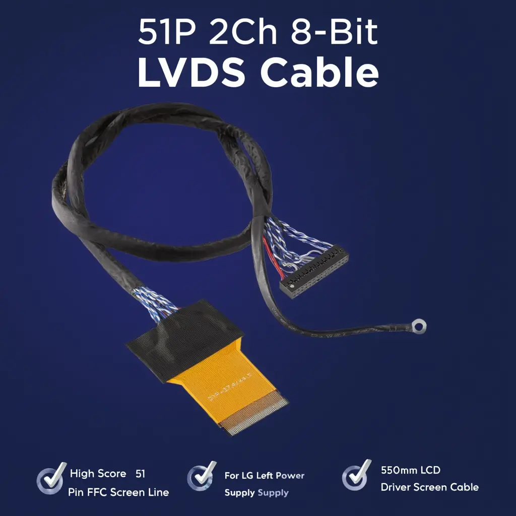 Picture of LVDS FFC FPC 2ch 8 bit 51 pin for Sony LG Samsung 40 inch to 51 inch Panel 