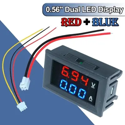 Picture of DC 0-100V 10A LCD Display Digital Voltmeter Ammeter Wattmeter Voltage Current Power Meter Volt Detector Tester 12V 24V 36V 1000W White
