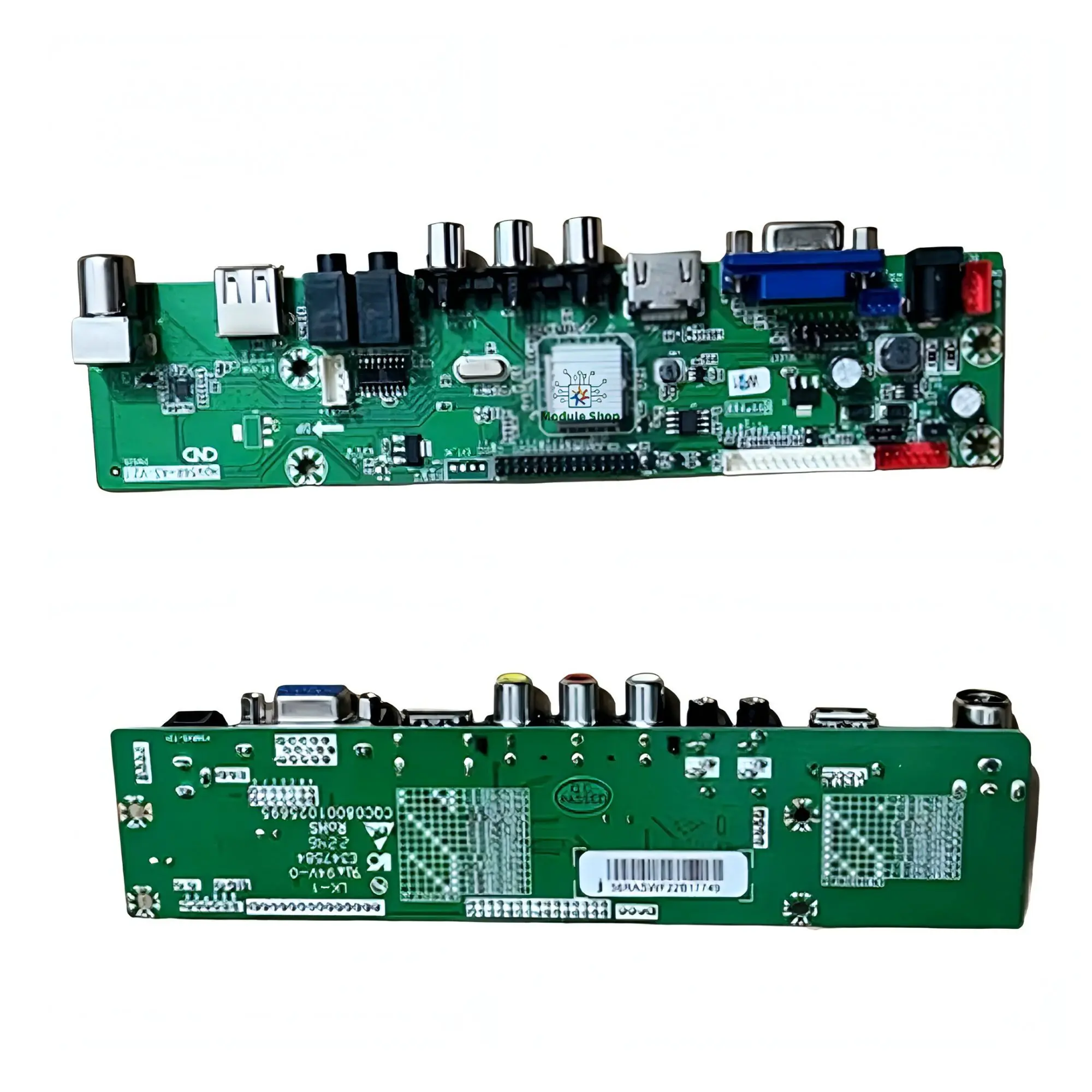 Picture of HDV-56R AS V2.1 Universal LCD LED TV Controller Driver Board Jumper Selection DC 12V Master TV Receiver Board HDV56U-AS TV/PC/VGA/HDMI/USB + 7 Key IR Receiver Board replace T.V56 DS-V59 
