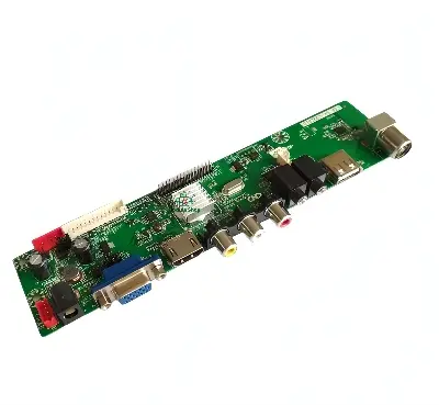 Picture of HDV-56R AS V2.1 Universal LCD LED TV Controller Driver Board Jumper Selection DC 12V Master TV Receiver Board HDV56U-AS TV/PC/VGA/HDMI/USB + 7 Key IR Receiver Board replace T.V56 DS-V59 