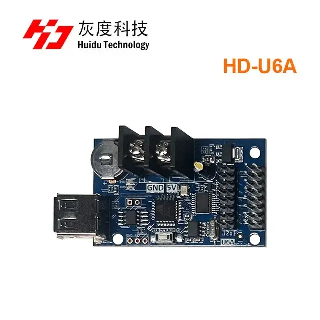 Picture of HD-U6A USB Port 32*320 pixels Single /double color LED Control Card Asynchronous Controller max 20pcs P10 display module support 