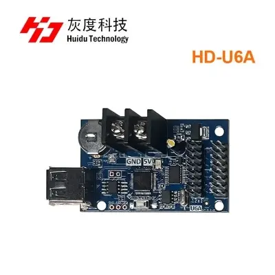 Picture of HD-U6A USB Port 32*320 pixels Single /double color LED Control Card Asynchronous Controller max 20pcs P10 display module support 