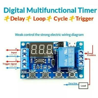 Picture of DIY Incubator Turning Motor Controller Turning Control Timer Supply 5-30V 10A Relay Using W1209 XH-M452 XH-W3001 Replace XM-18 XM-18S Multi-color