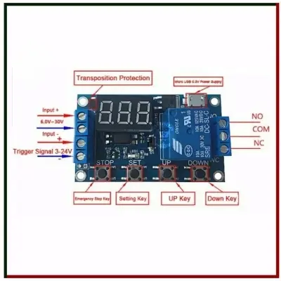 Picture of DIY Incubator Turning Motor Controller Turning Control Timer Supply 5-30V 10A Relay Using W1209 XH-M452 XH-W3001 Replace XM-18 XM-18S Multi-color