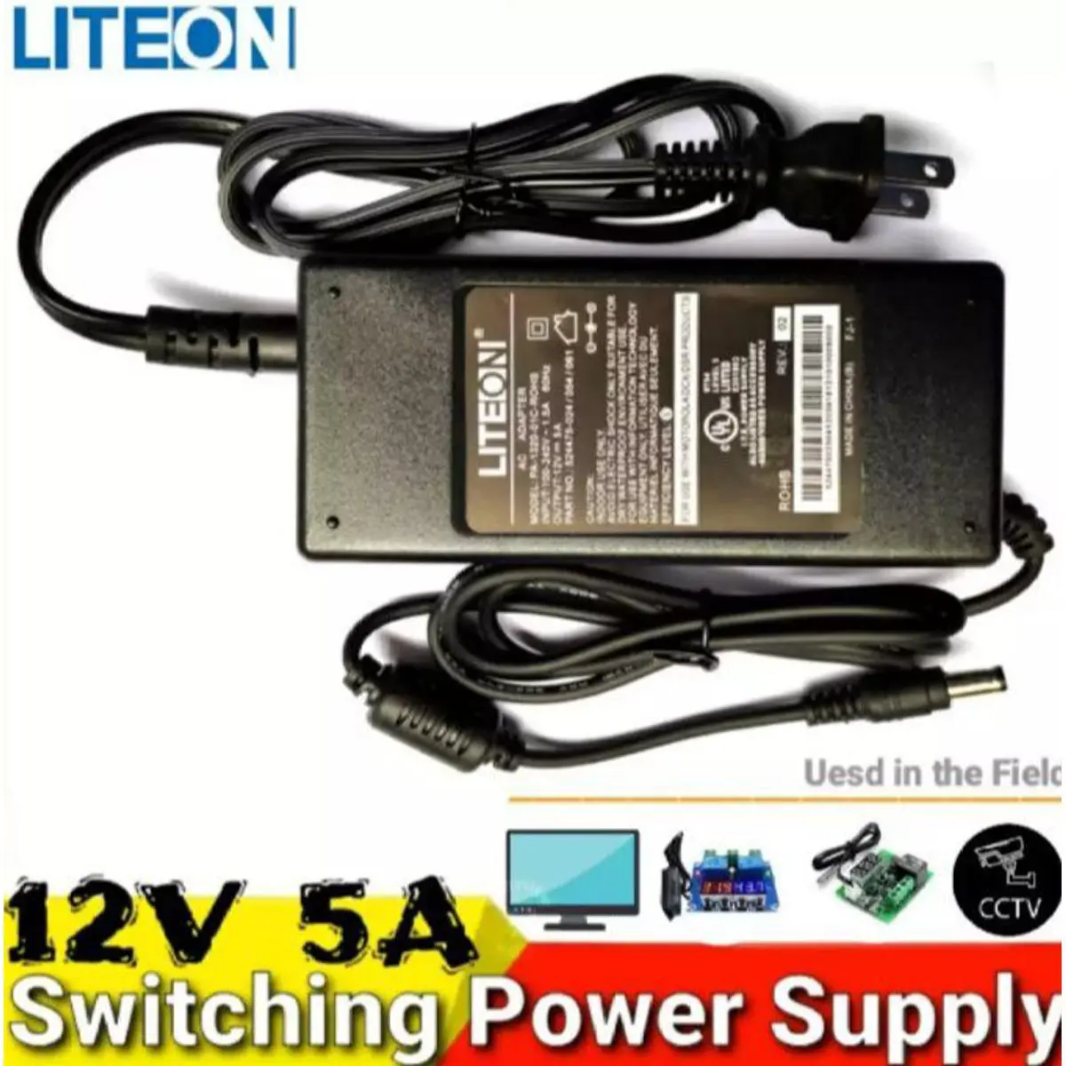 Picture of 12V 5A Smps Power Supply Adapter Lighting Transformer Converter Charger For Led Strip Light Led Tv Cctv Camera W1209 Xh-M452 - Multi Plug 